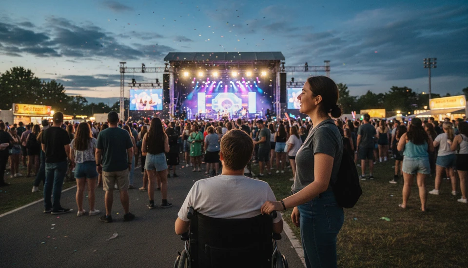 Femme en fauteuil roulant avec son chien à l'extérieur